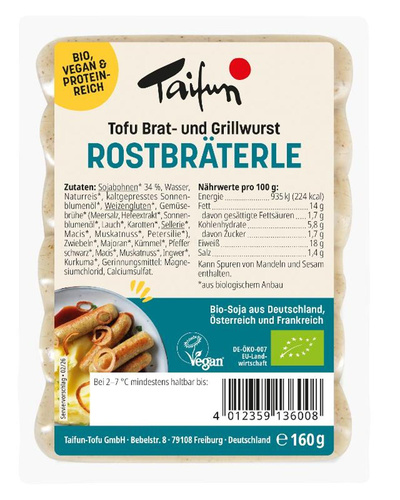 Produktfoto zu Tofu Rostbräterle (160g)