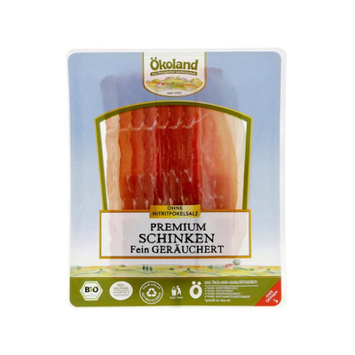 Produktfoto zu Bio-Premium Schinken fein geräuchert (80g)