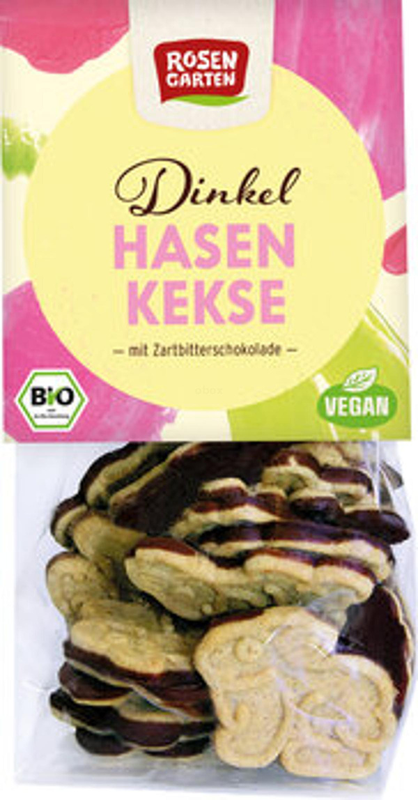Produktfoto zu Dinkel-Osterhasen-Kekse Zartbitter mit Kokos (150g) I MHD 06.09.26.