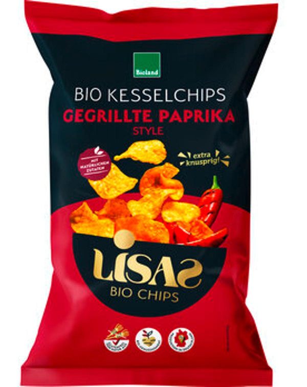 Produktfoto zu -15% Lisas Kesselchips gegrillte Paprika (115g) I MHD 01.08.26