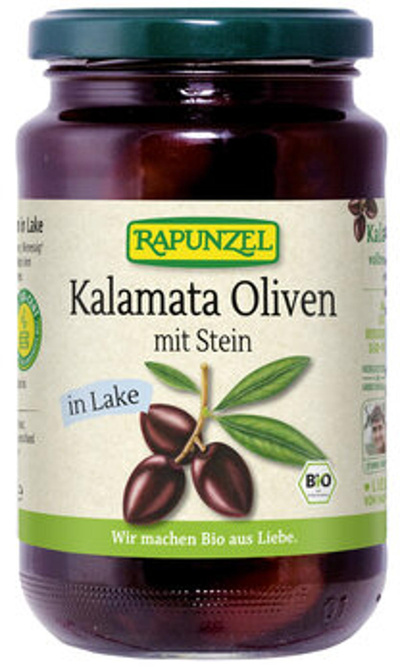 Produktfoto zu Oliven Kalamata violett, mit Stein in Lake (355g)