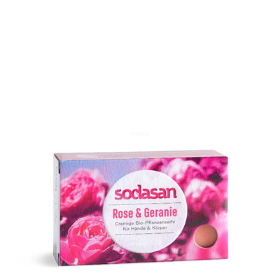Produktfoto zu Stückseife Rose & Geranie (100g)