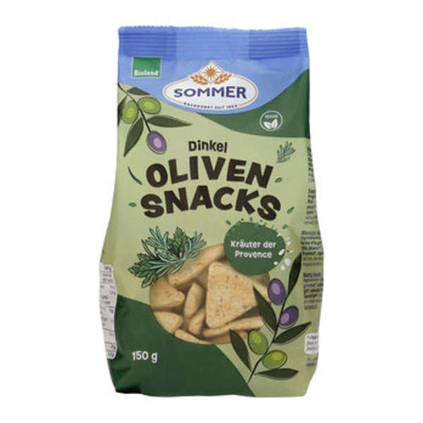 Produktfoto zu Dinkel Oliven Snacks Kräuter der Provence (150g)