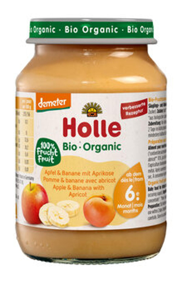Produktfoto zu Holle Apfel & Banane mit Aprikose (190g)