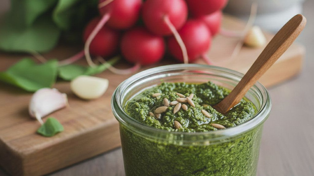 Rezeptbild für Radieschenblätterpesto