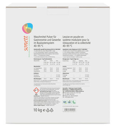 Produktfoto zu Waschmittel Pulver Konzentrat 40° 60° 95°C (10kg)