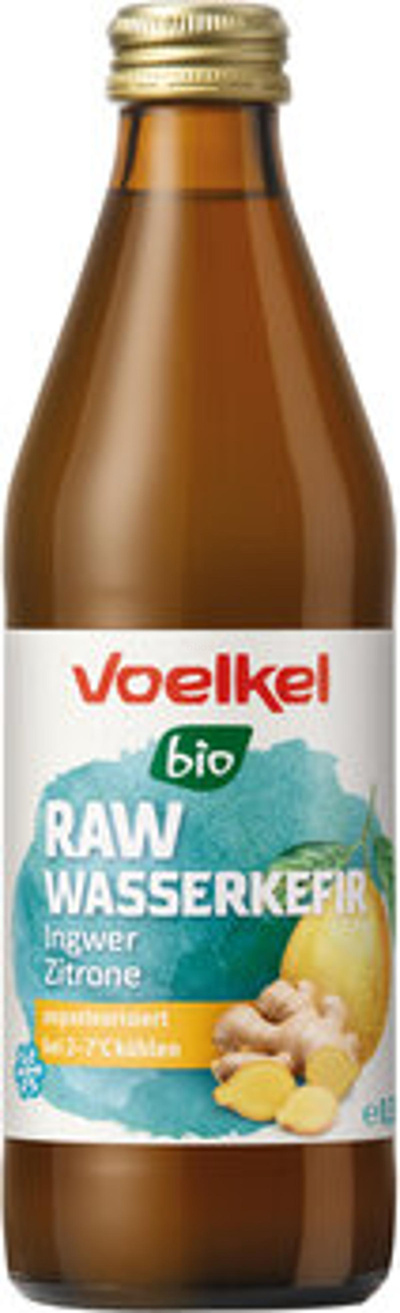 Produktfoto zu RAW Wasserkefir Ingwer Zitrone (0,33L)