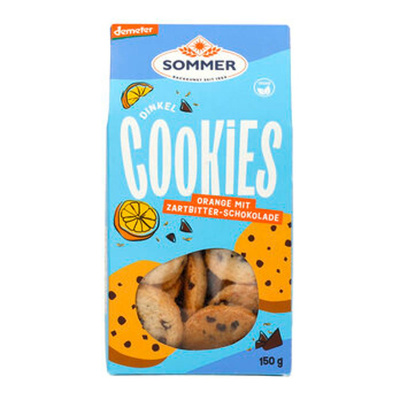 Produktfoto zu Dinkel Schoko Orange Cookies (150g)