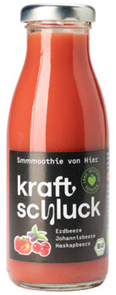 Produktfoto zu Smoothie Erdbeere Johannis- & Haskapbeere (0,25l)