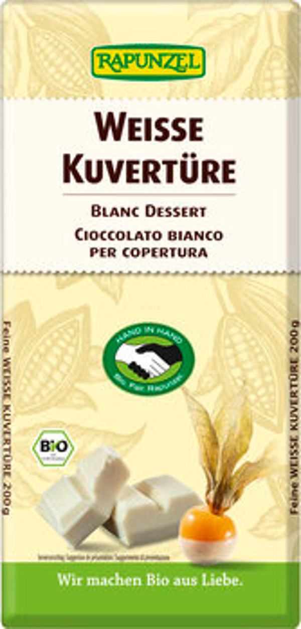 Produktfoto zu Weisse Kuvertüre (200g)