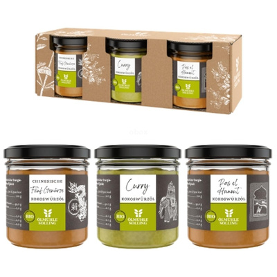 Produktfoto zu Kokoswürzöl Trio (3x100g)
