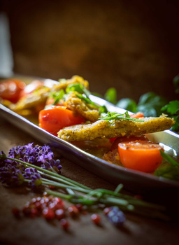 Rezeptbild für Bärlauch-Polenta&nbsp;<br>mit Tomatensugo