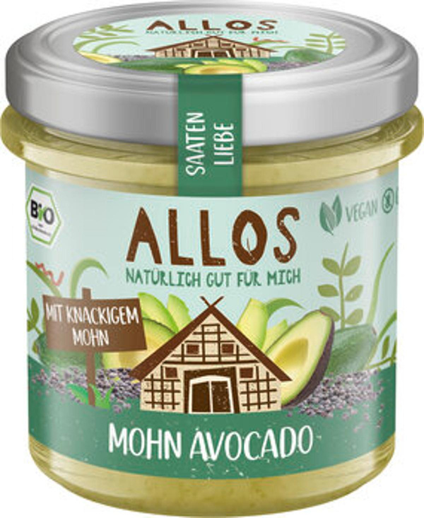 Produktfoto zu Brotaufstrich Saatenliebe Mohn-Avocado (135g)