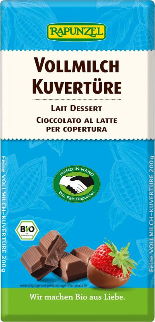 Produktfoto zu Vollmilch Kuvertüre (200g)