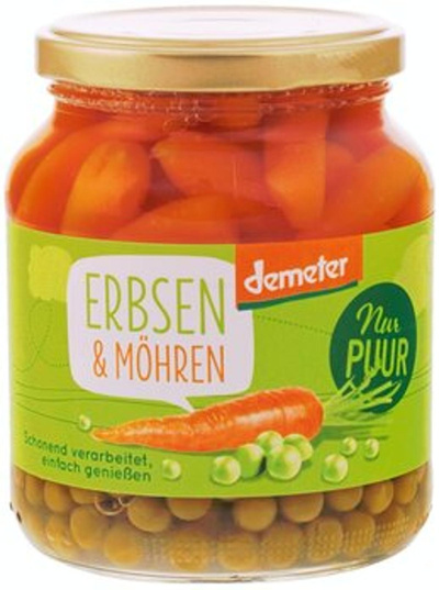 Produktfoto zu Erbsen & Möhren im Glas (350g)