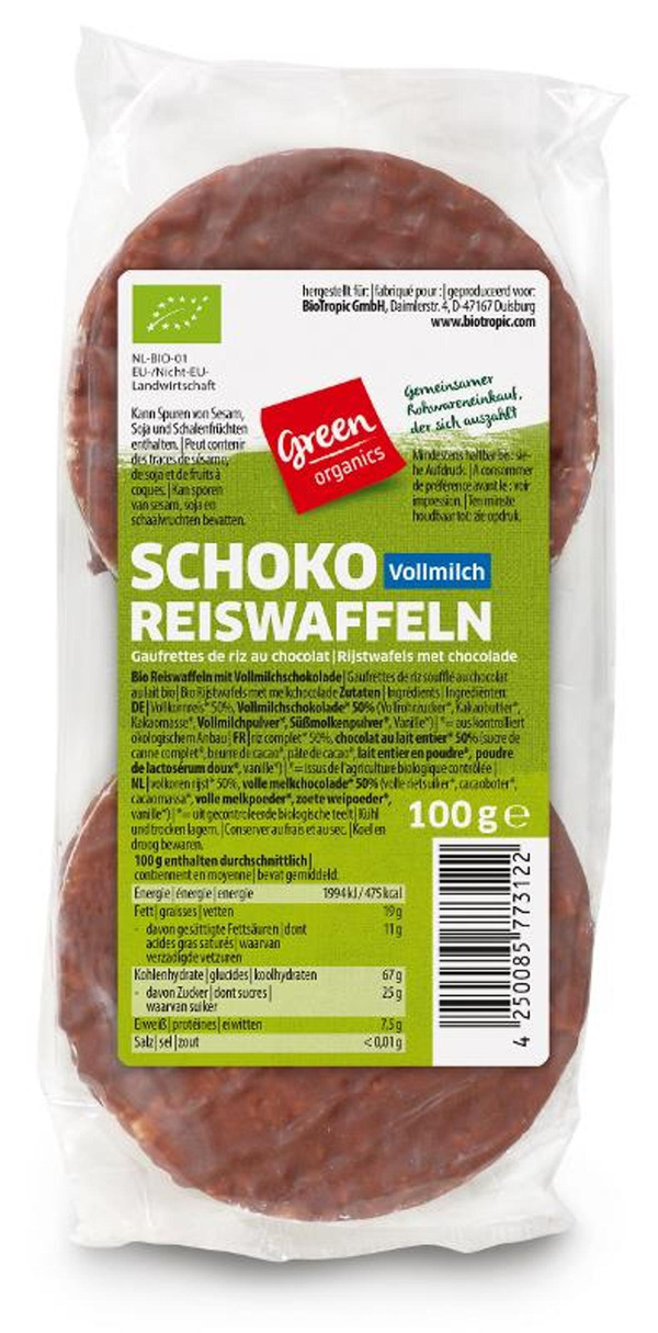 Produktfoto zu Schoko Reiswaffeln Vollmilch (100g)