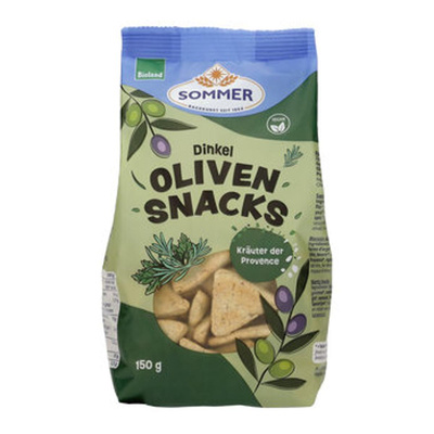 Produktfoto zu Dinkel Oliven Snacks Kräuter der Provence (150g)