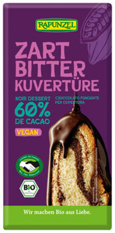 Produktfoto zu Zartbitter Kuvertüre (200g)