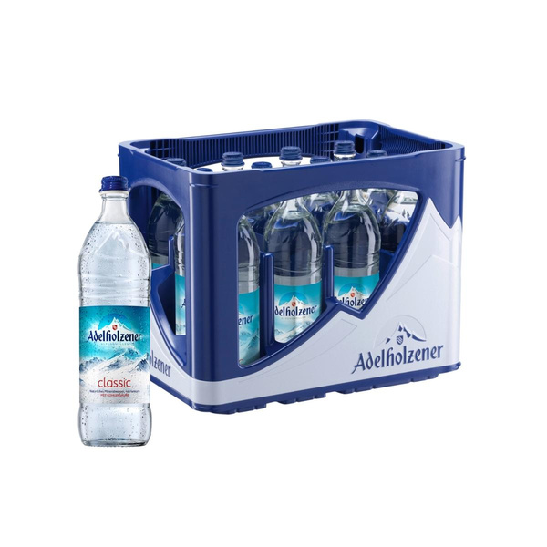 Produktfoto zu Adelholzener Classic mit Kohlensäure (12x0,75L-Glas)