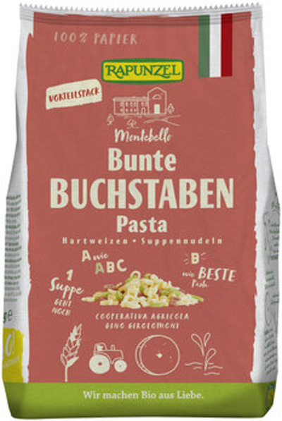 Produktfoto zu Buchstaben Suppennudeln Semola bunt (500g)