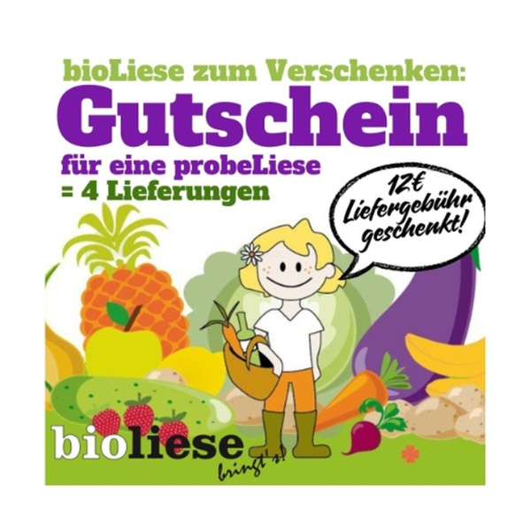 Produktfoto zu Geschenkgutschein probeLiese (4x 25 €)