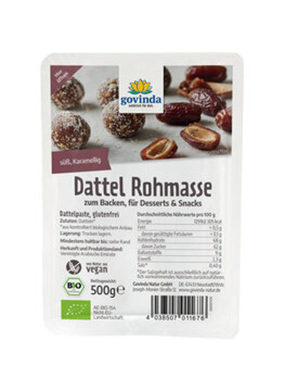 Produktfoto zu Dattel Rohmasse (500g)