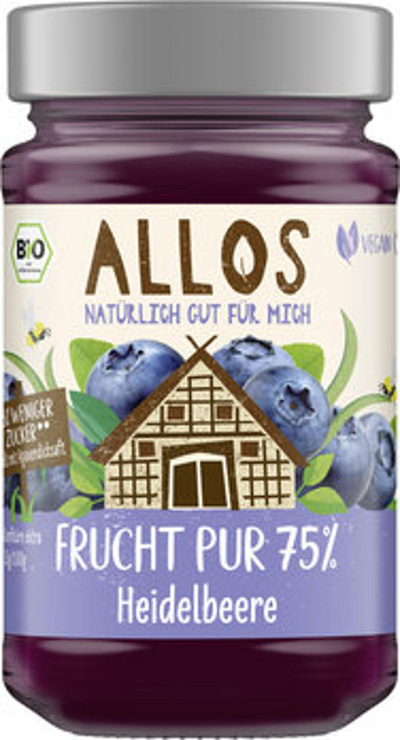 Produktfoto zu Frucht Pur 75% Heidelbeere (250g)