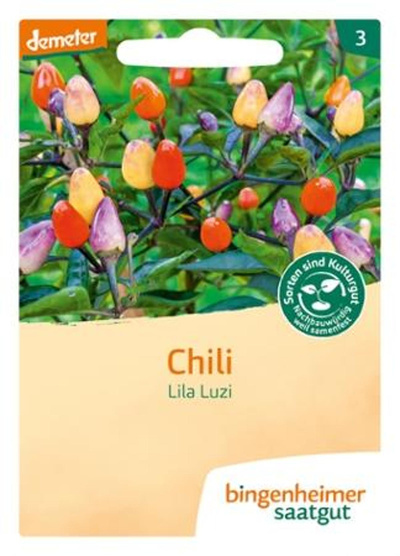 Produktfoto zu Saatgut Chili "Lila Luzi"