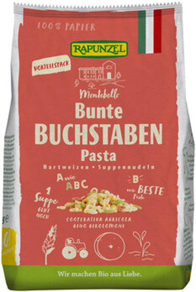 Produktfoto zu Buchstaben Suppennudeln Semola bunt (500g)