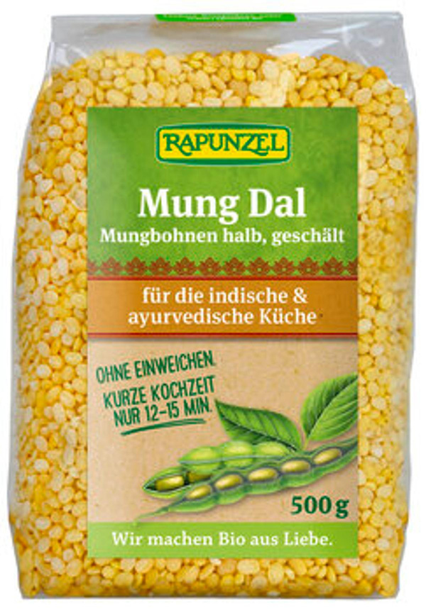 Produktfoto zu Mung Dal, Mungbohnen halb, geschält (500g)