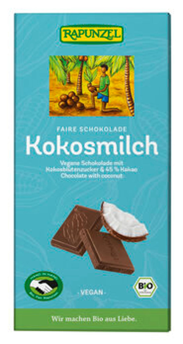 Produktfoto zu Kokosmilch Schokolade (80g)