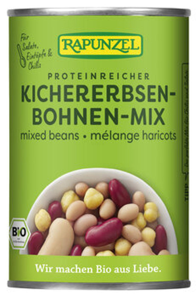 Produktfoto zu Kichererbsen-Bohnen-Mix in der Dose (400g)