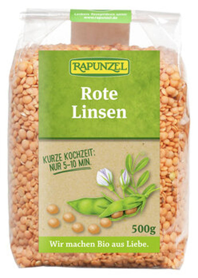 Produktfoto zu Linsen, rot (500g)