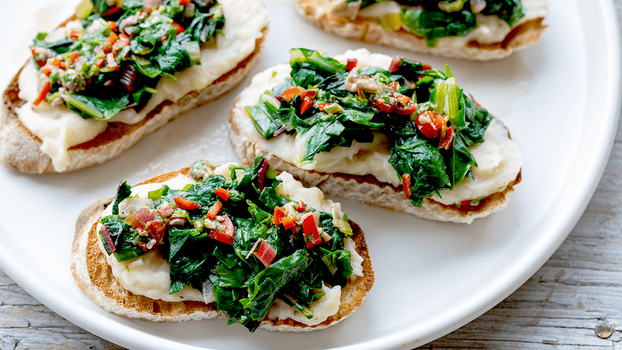 Rezeptbild für Crostini mit Mangold