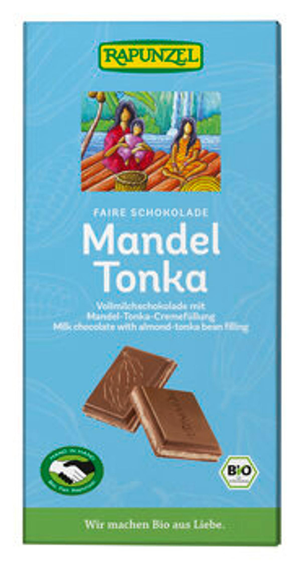 Produktfoto zu Vollmilch Schokolade Mandel-Tonka (100g)