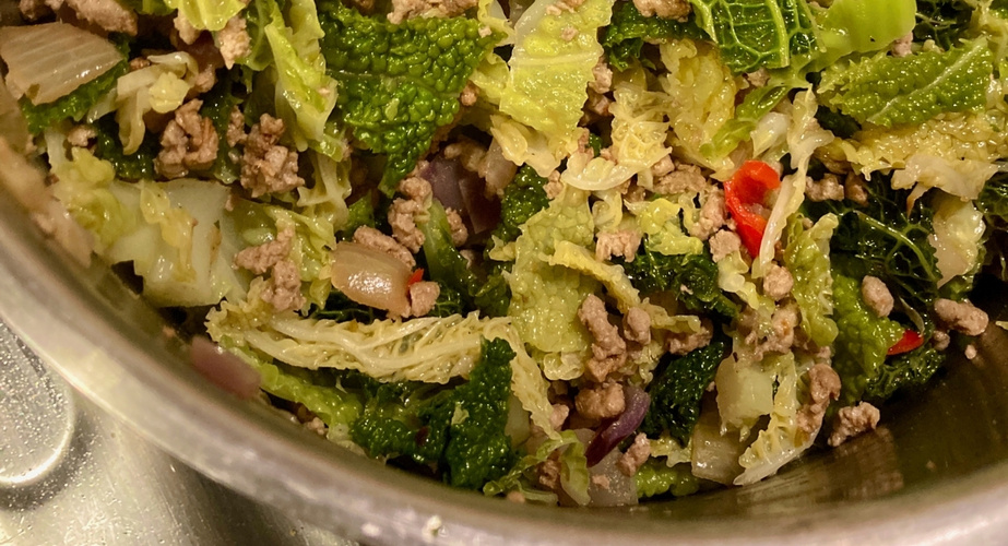 Rezeptbild für Wirsing-(veg.)Hack-Topf