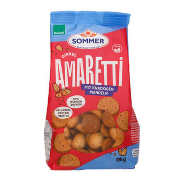 Produktfoto zu Dinkel Amaretti mit Mandeln (125g)