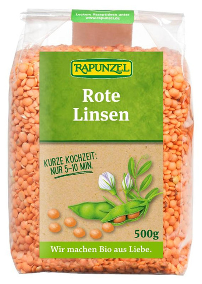 Produktfoto zu Linsen, rot (500g)