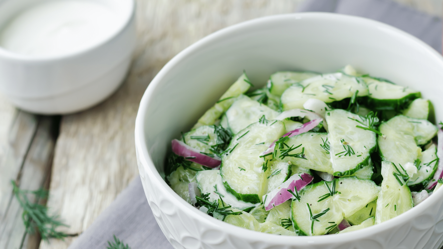 Rezeptbild für Knackiger Gurkensalat