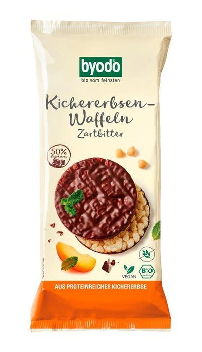 Produktfoto zu Kichererbsen Waffeln Zartbitter (65g)